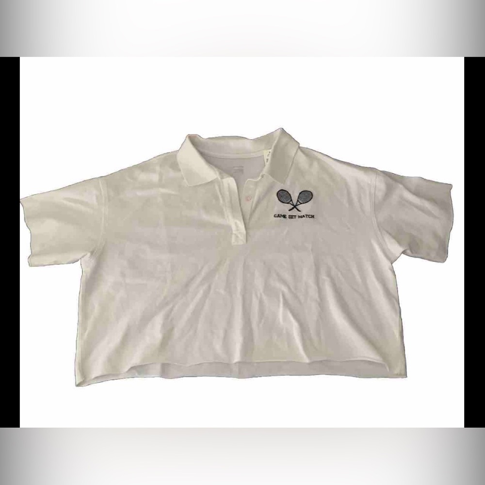 OFFLINE By Aerie Cropped Polo White Size XS NWT
